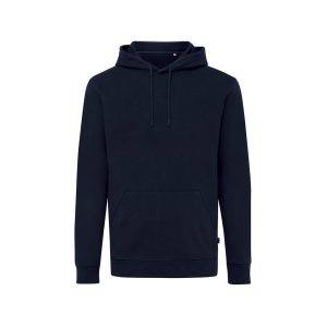 Sweat à capuche en coton recyclé IQONIQ Jasper bleu personnalisable – réf. T9400.002.M