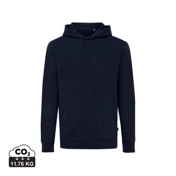Sweat à capuche en coton recyclé IQONIQ Jasper bleu personnalisable – réf. T9400.002.XS