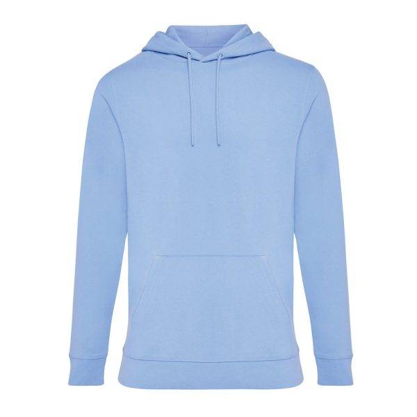 Sweat à capuche en coton recyclé IQONIQ Jasper bleu personnalisable – réf. T9400.022.XXL