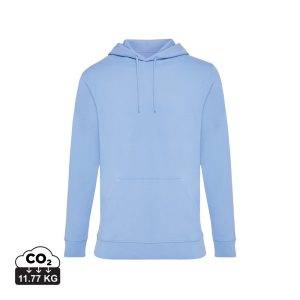 Sweat à capuche en coton recyclé IQONIQ Jasper bleu personnalisable – réf. T9400.022.XXS