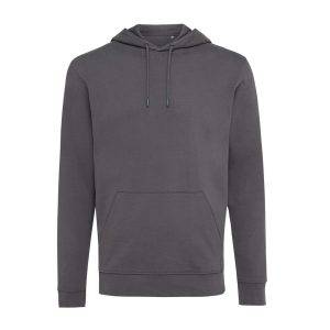 Sweat à capuche en coton recyclé IQONIQ Jasper gris personnalisable – réf. T9400.019.M