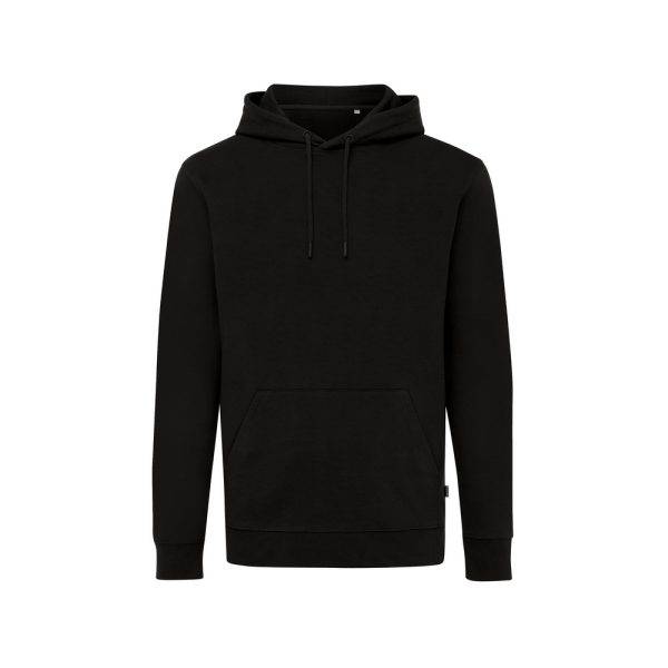 Sweat à capuche en coton recyclé IQONIQ Jasper noir personnalisable – réf. T9400.001.4XL