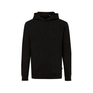 Sweat à capuche en coton recyclé IQONIQ Jasper noir personnalisable – réf. T9400.001.5XL