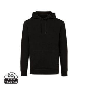 Sweat à capuche en coton recyclé IQONIQ Jasper noir personnalisable – réf. T9400.001.XXS