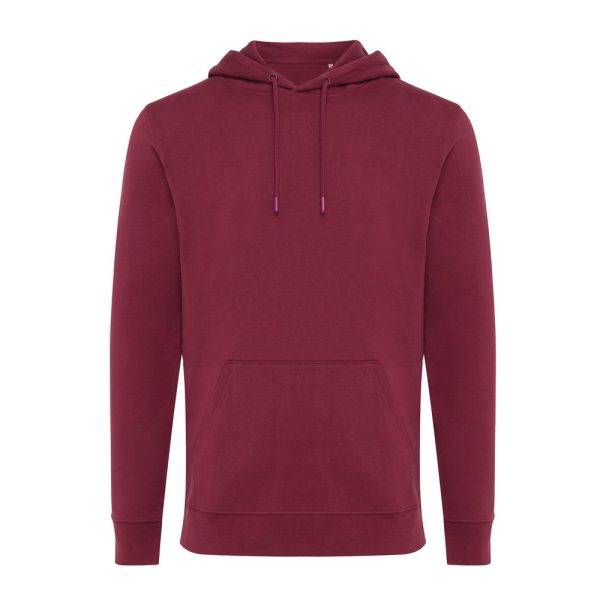 Sweat à capuche en coton recyclé IQONIQ Jasper rouge personnalisable