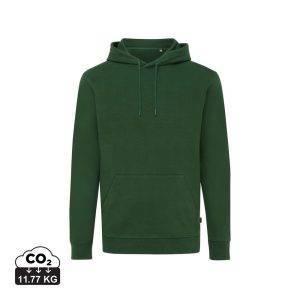 Sweat à capuche en coton recyclé IQONIQ Jasper vert personnalisable – réf. T9400.005.XL