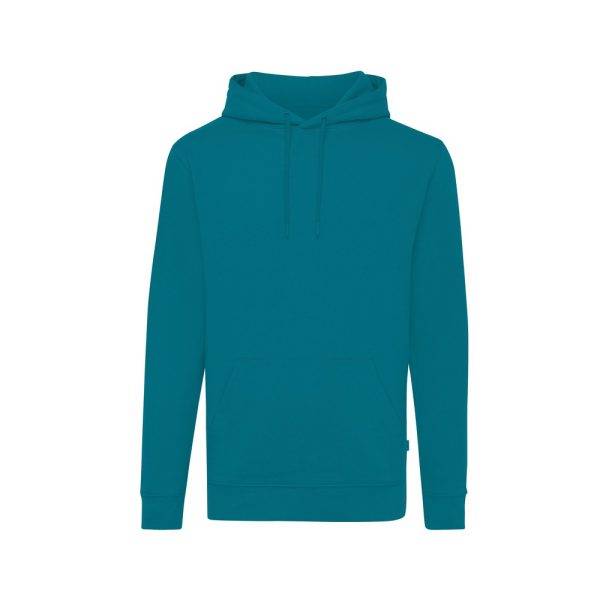 Sweat à capuche en coton recyclé IQONIQ Jasper vert personnalisable – réf. T9400.009.M