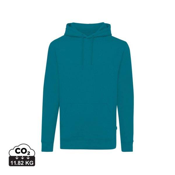 Sweat à capuche en coton recyclé IQONIQ Jasper vert personnalisable – réf. T9400.009.XL