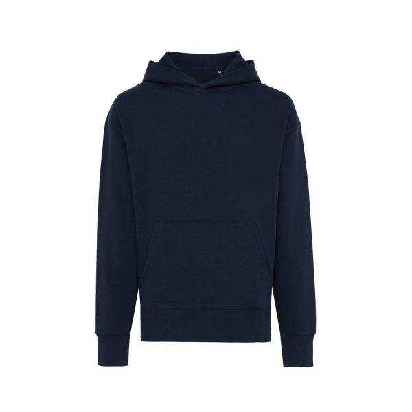 Sweat à capuche en coton recyclé IQONIQ Yoho bleu personnalisable – réf. T9402.002.M