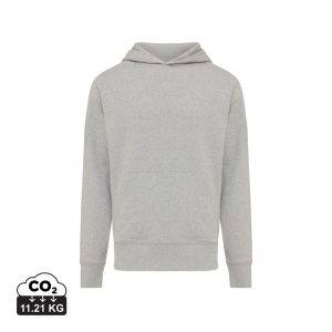 Sweat à capuche en coton recyclé IQONIQ Yoho gris personnalisable – réf. T9402.013.XS
