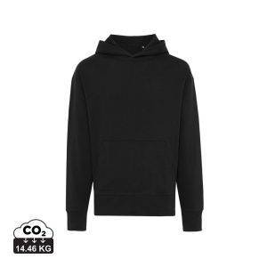 Sweat à capuche en coton recyclé IQONIQ Yoho noir personnalisable – réf. T9402.001.XXXL