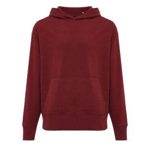 Sweat à capuche en coton recyclé IQONIQ Yoho rouge personnalisable