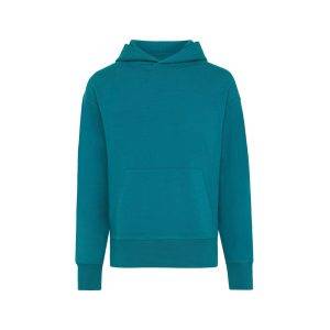 Sweat à capuche en coton recyclé IQONIQ Yoho vert personnalisable – réf. T9402.009.M