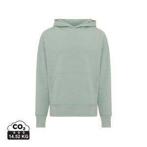 Sweat à capuche en coton recyclé IQONIQ Yoho vert personnalisable – réf. T9402.023.XS