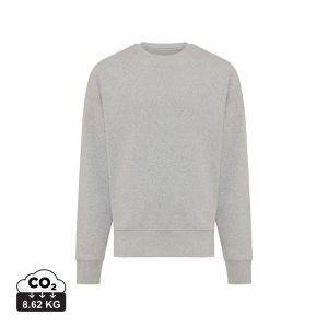 Sweater à col rond en coton recyclé IQONIQ Kruger gris personnalisable – réf. T9302.013.XS