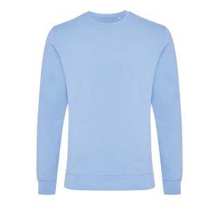Sweater à col rond en coton recyclé IQONIQ Zion bleu personnalisable – réf. T9300.022.XXL