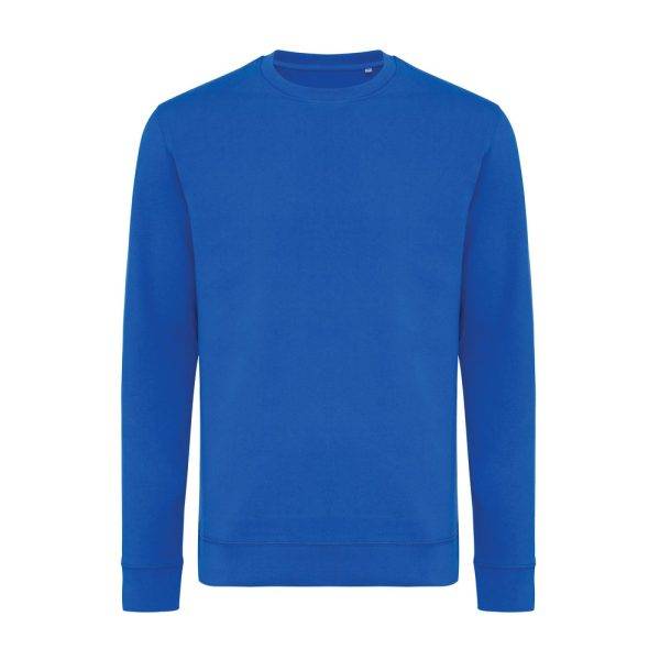 Sweater à col rond en coton recyclé IQONIQ Zion bleu personnalisable – réf. T9300.025.XXL