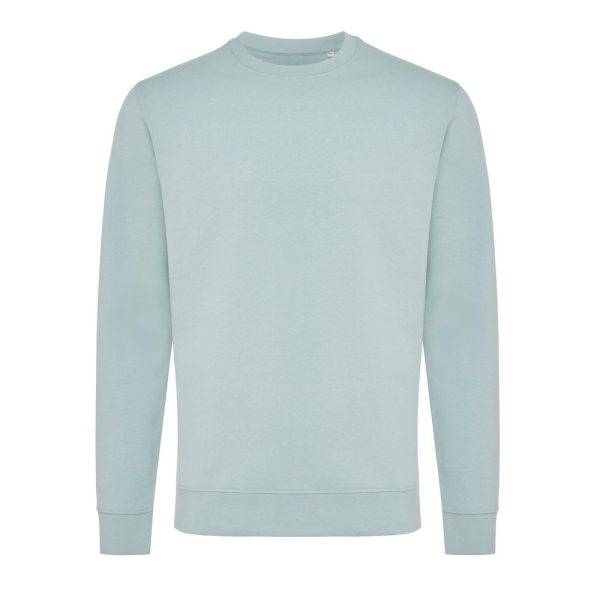 Sweater à col rond en coton recyclé IQONIQ Zion vert personnalisable – réf. T9300.023.XXL