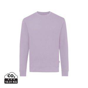 Sweater à col rond en coton recyclé IQONIQ Zion violet personnalisable – réf. T9300.011.XXL