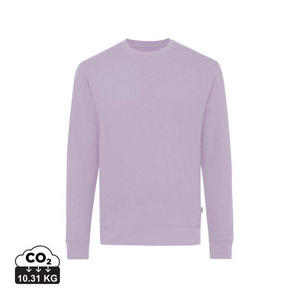 Sweater à col rond en coton recyclé IQONIQ Zion violet personnalisable – réf. T9300.011.XXL