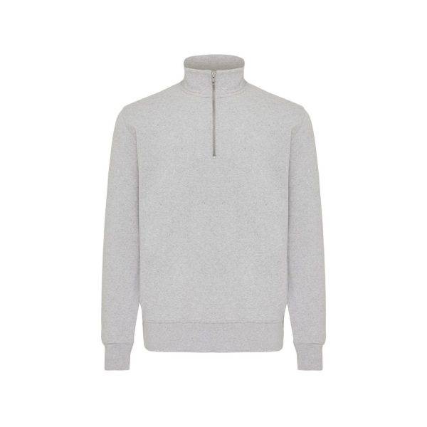 Sweater IQONIQ à col montant zippé en coton recyclé personnalisable – réf. T9601.032.L