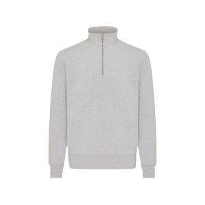 Sweater IQONIQ à col montant zippé en coton recyclé personnalisable – réf. T9601.032.XXXL