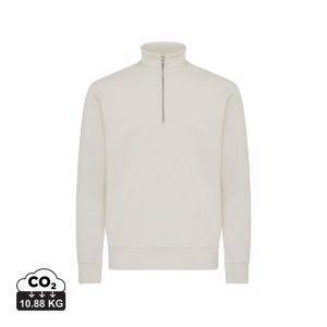 Sweater IQONIQ à col montant zippé en coton recyclé personnalisable – réf. T9601.040.XL