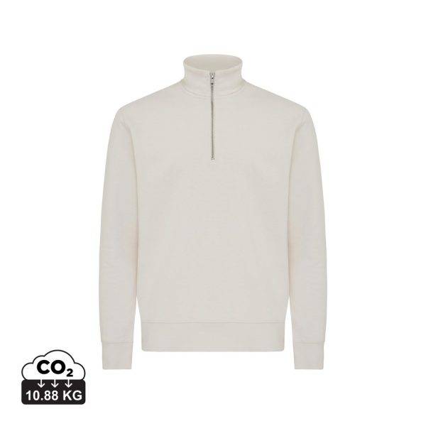 Sweater IQONIQ à col montant zippé en coton recyclé personnalisable – réf. T9601.040.XXL