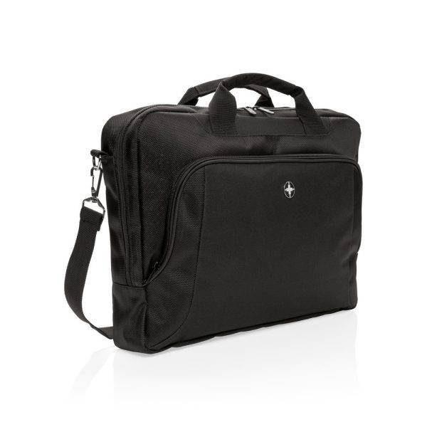 Swiss Peak sac ordinateur 15”, noir personnalisable avec logo