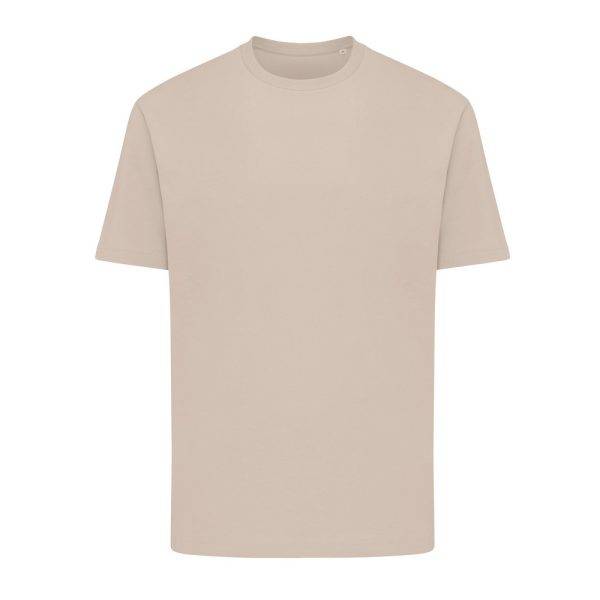 T-shirt coupe boxy en coton recyclé IQONIQ Teide beige personnalisable – réf. T9105.006.XS