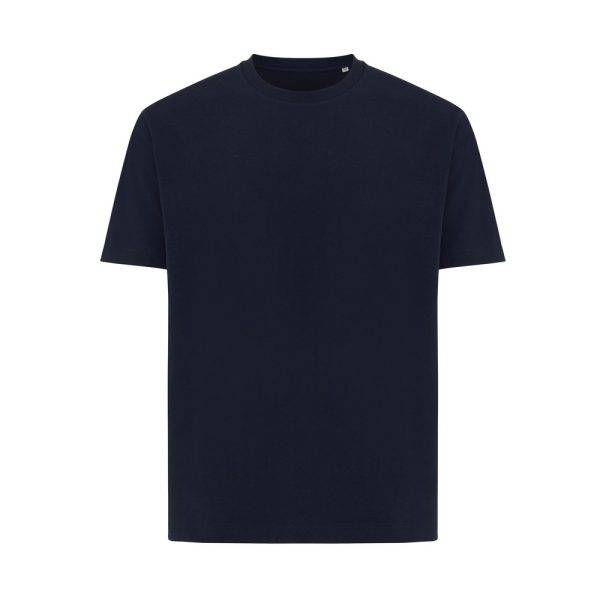 T-shirt coupe boxy en coton recyclé IQONIQ Teide bleu personnalisable – réf. T9105.002.XS