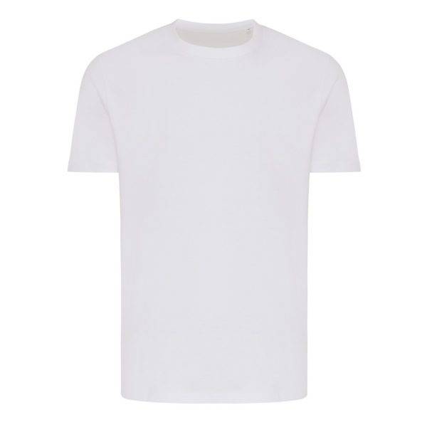 T-shirt en coton recyclé IQONIQ Brett blanc personnalisable avec logo