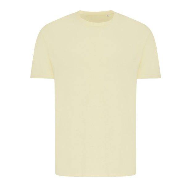 T-shirt en coton recyclé IQONIQ Brett jaune personnalisable avec logo – réf. T9107.036.XXS