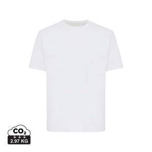 T-shirt lourd en coton recyclé IQONIQ Nikko biały personnalisable