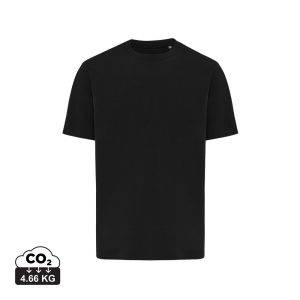 T-shirt lourd en coton recyclé IQONIQ Nikko czarny personnalisable – réf. T9106.001.M
