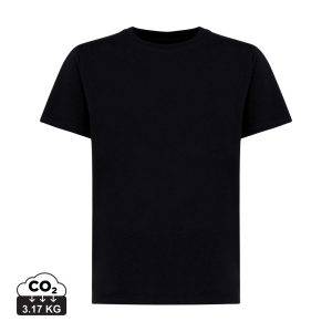 T-shirt pour enfants en coton recyclé IQONIQ Koli noir personnalisable – réf. T6100.001.34