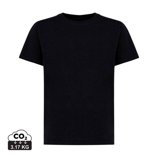 T-shirt pour enfants en coton recyclé IQONIQ Koli noir personnalisable – réf. T6100.001.910
