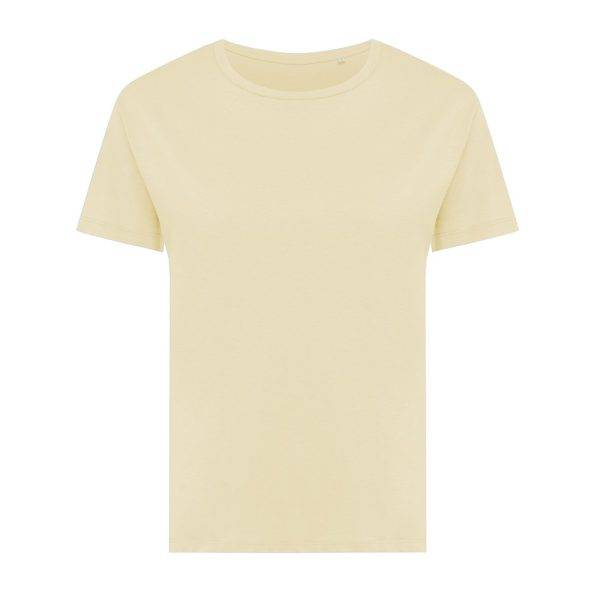 T-shirt pour femmes en coton recyclé IQONIQ Yala jaune personnalisable – réf. T4100.036.S