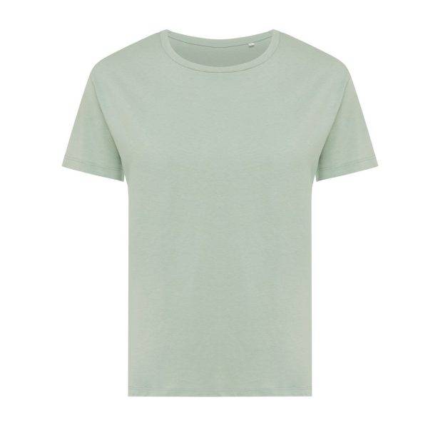 T-shirt pour femmes en coton recyclé IQONIQ Yala vert personnalisable – réf. T4100.023.M