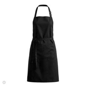 Tablier de cuisine avec poches Cotturo noir personnalisable avec logo