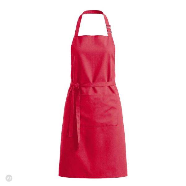 Tablier de cuisine avec poches Cotturo rouge personnalisable avec logo