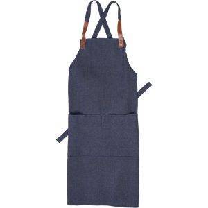 Tablier de cuisine bleu marine personnalisable avec logo – réf. VA471-04