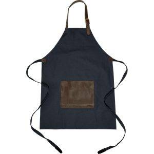 Tablier de cuisine bleu marine personnalisable avec logo