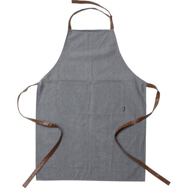 Tablier de cuisine RPET gris personnalisable avec logo