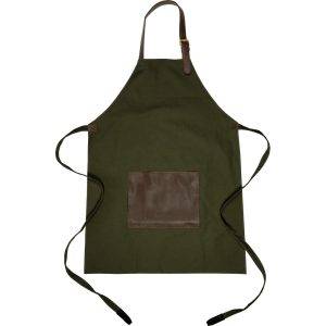 Tablier de cuisine vert personnalisable avec logo