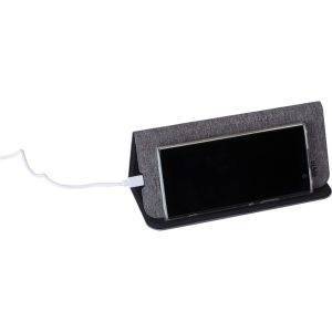 Tapis de souris RPET, chargeur sans fil 10W gris personnalisable