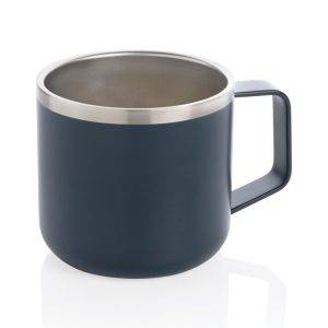 Tasse randonnée en acier inoxydable bleu personnalisable avec logo