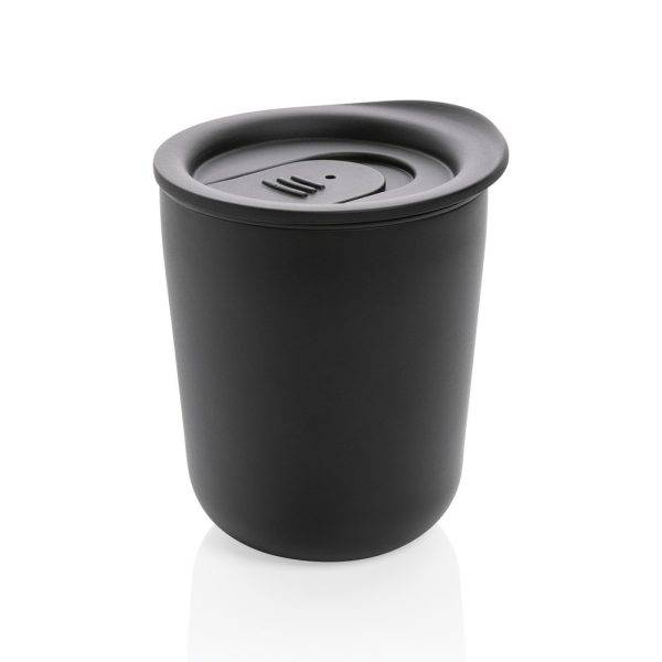 Tasse thermique antibactérienne 250 ml noir personnalisable avec logo