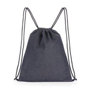 The Impact AWARE™ recycled denim 320 gsm drawstring personnalisable