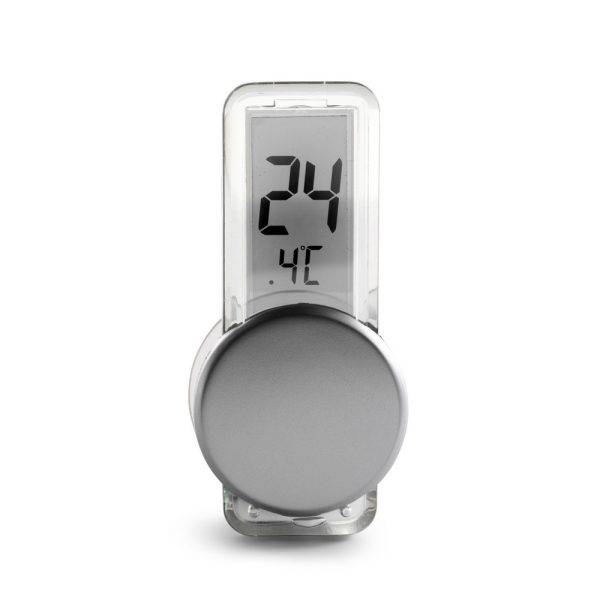 Thermomètre argent personnalisable avec logo